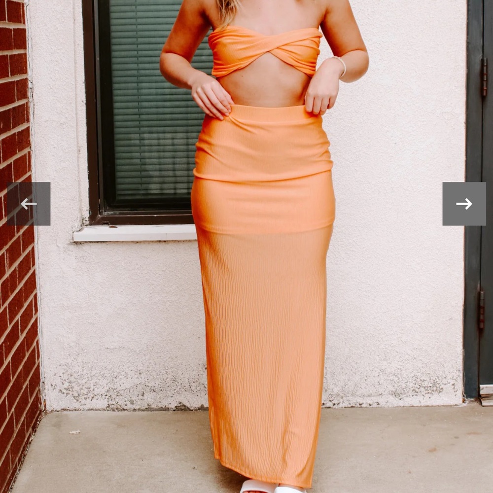 Orange Two Piece Set - Picture 2 of 3